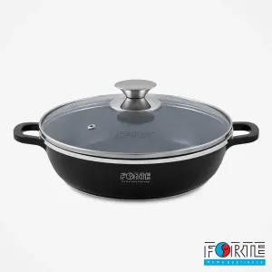 تابه سایز 28 دو دسته دایکاست درب نیمه استیل فورته