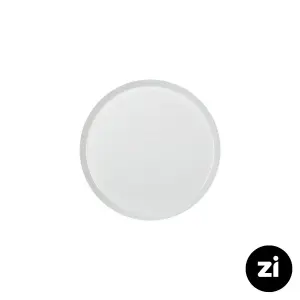 بشقاب تخت چینی زرین فرم اس سفید سایز 18