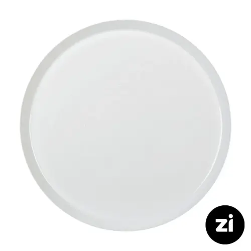 بشقاب تخت چینی زرین فرم اس سفید سایز 33