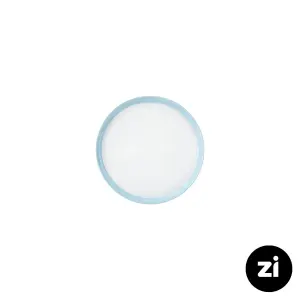 بشقاب تخت چینی زرین (Zi) فرم اس پاستل آبی سایز 12
