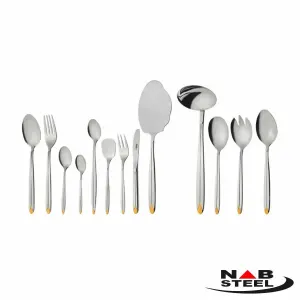 انتخاب سرویس 116 پارچه ناب استیل مدل پالرمو دورطلایی جعبه کادویی