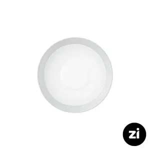 نعلبکی زیر استکانی چینی زرین (Zi) فرم اس سایز 12 طرح پاستل طوسی