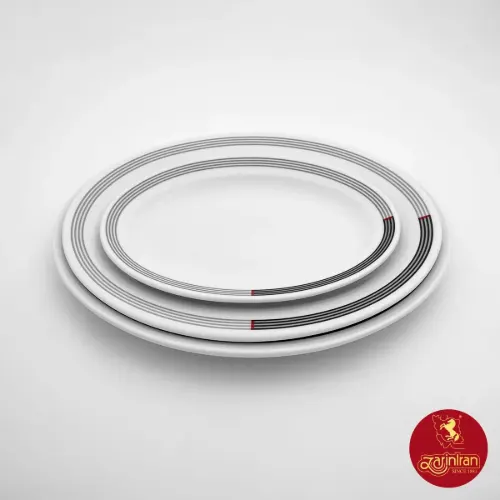 دیس بیضی چینی زرین هتلی 49 سایز 26 طرح وگاس