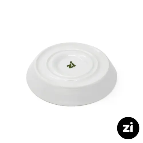 نعلبکی زیر استکانی چینی زرین (Zi) فرم اس سایز 12 طرح پاستل کرم