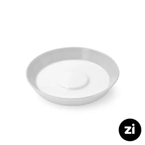 نعلبکی زیر استکانی چینی زرین (Zi) فرم اس سایز 12 طرح پاستل لیمویی
