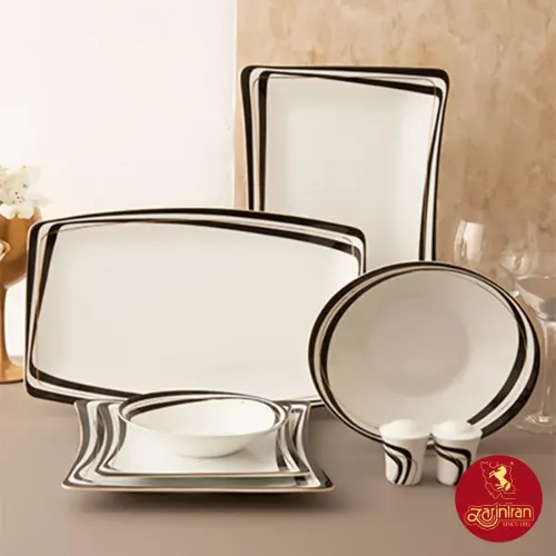 سرویس چینی زرین وینچی زیبرا 6 نفره 30 پارچه