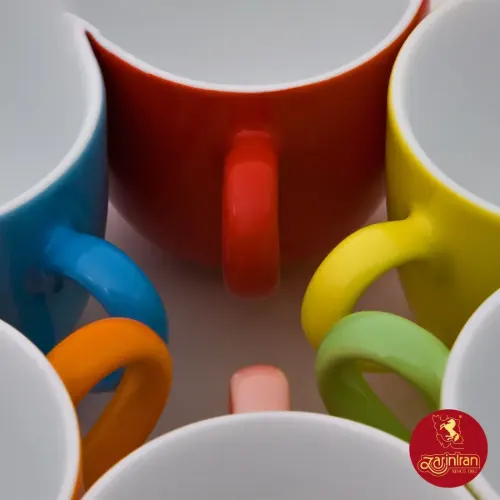 سرویس 12 پارچه قهوه خوری چینی زرین ایتالیا اف طرح نارنج