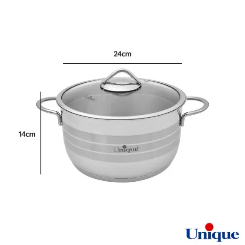 قابلمه استیل یونیک سایز 24 UN-9911