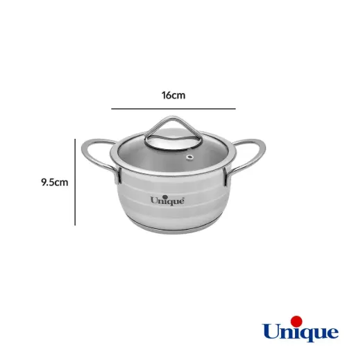 قابلمه استیل یونیک UN-9903 سایز 16