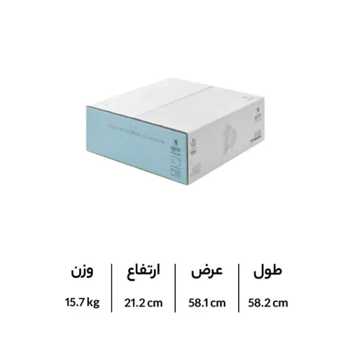 اندازه های جعبه اصلی سرویس چینی زرین شهرزاد طرح سپینود ارغوانی 6 نفره 35 پارچه