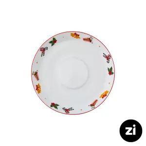 نعلبکی زیر استکانی چینی زرین (Zi) فرم اس طرح سانتا سایز 15