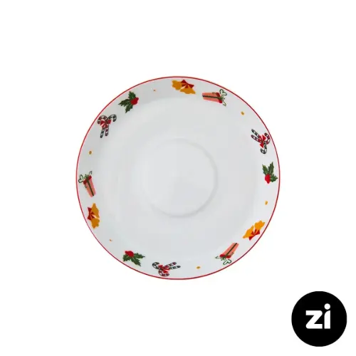 نعلبکی زیر استکانی چینی زرین (Zi) فرم اس طرح سانتا سایز 15