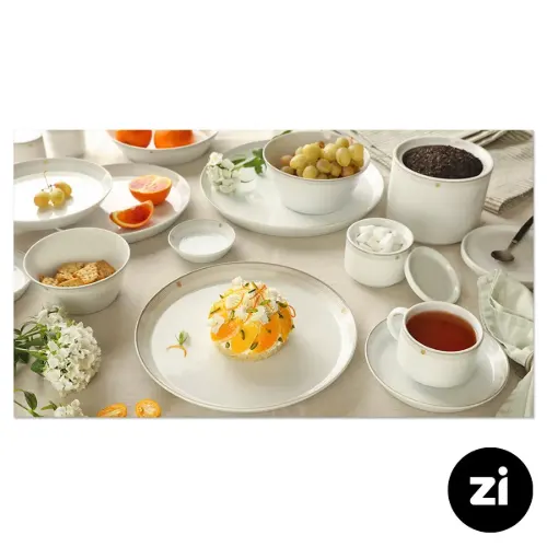 بشقاب گود چینی زرین فرم اس طرح اپرا سایز 19
