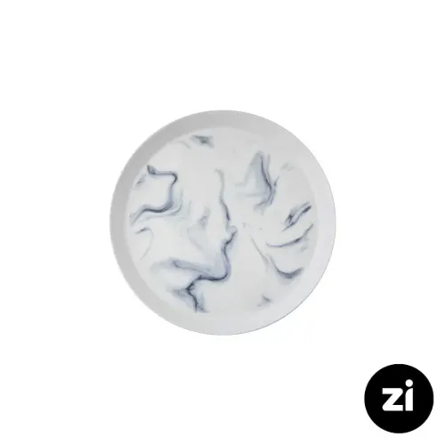 بشقاب تخت چینی زرین Zi فرم اس طرح بلو استون سایز 12