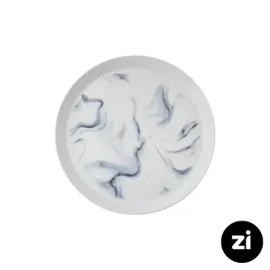 بشقاب تخت چینی زرین Zi فرم اس طرح بلو استون سایز 18