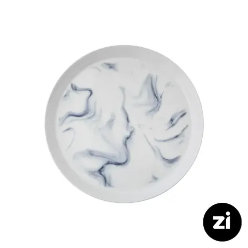 بشقاب تخت چینی زرین Zi فرم اس طرح بلو استون سایز 21