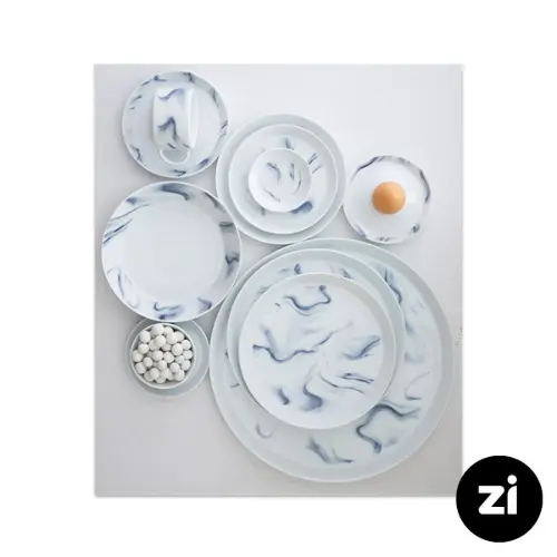 فنجان چایخوری چینی زرین (Zi) فرم اس طرح بلو استون سایز 8