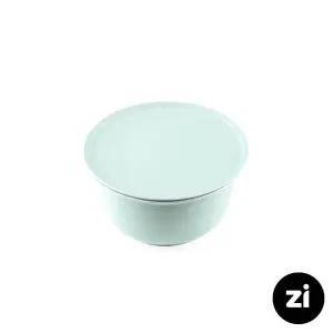 کاسه در دار چینی زرین مارک زی سایز کوچک طرح پاستل سبز