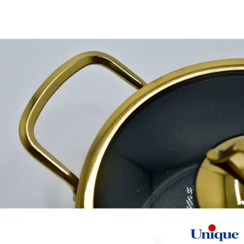 سرویس قابلمه 8 پارچه یونیک مدل مشکی خمره ای UN-8349