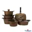سرویس قابلمه 12 پارچه یونیک مدل نگینی مسی UN-8208
