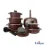 سرویس قابلمه گرانیتی یونیک 16 پارچه بلا بورگاندی UN-8895
