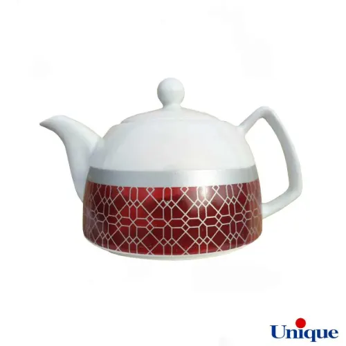 قوری چینی یونیک مدل میبد سرخ UN-7542