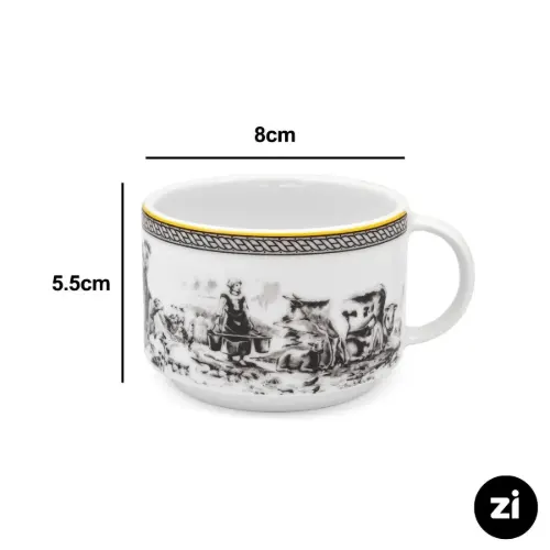 فنجان چایخوری چینی زرین Zi فرم اس ویلیج سایز 8