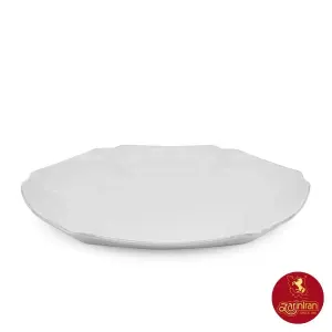 دیس هگزان چینی زرین سفید سایز 38