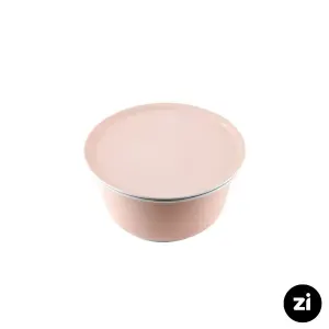 کاسه در دار چینی زرین Zi سایز 13 کوچک پاستل گلبهی
