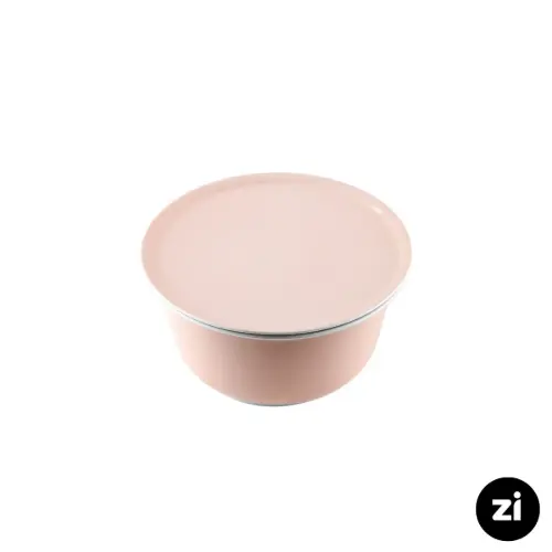 کاسه در دار چینی زرین Zi سایز 13 کوچک پاستل گلبهی
