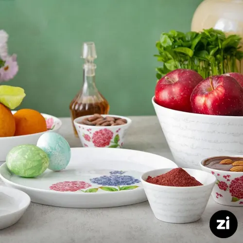 بشقاب تخت چینی زرین Zi فرم اس غزل سایز 24