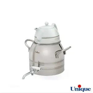 کتری و قوری استیل 4 لیتر دسته استیل یونیک کد UN-7226