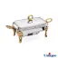 سوفله خوری یونیک مستطیل متوسط نگین دار طلایی UN-3904