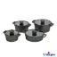 سرویس قابلمه گرانیتی 8 پارچه یونیک مدل دیاموند طوسی UN-8504 درب سیلیکونی