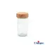 بانکه شیشه ای یونیک با درب چوبی 10×5.5 سانتیمتر