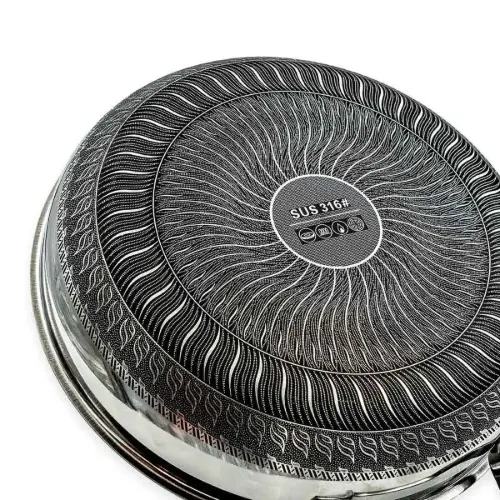 تابه استیل کربنی دو دسته Chik Chef بدون درب