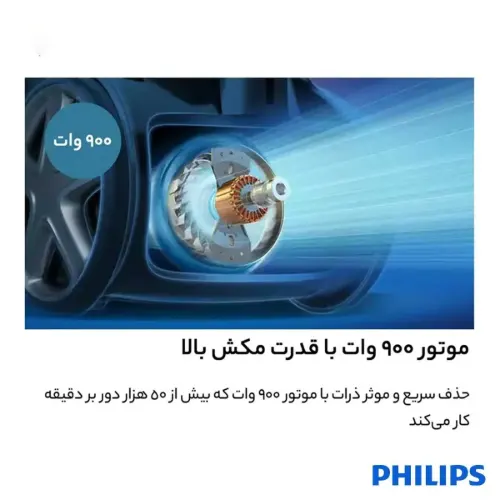 عملکرد موتور جارو برقی فیلیپس مدل XD8052