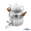 ست کتری قوری 5 لیتر یونیک UN-7295 دسته چوبی