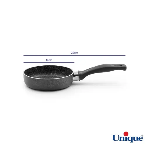 قیمت تابه تک دسته یونیک سایز 14 کف گرانیت طوسی تیره UN-8114