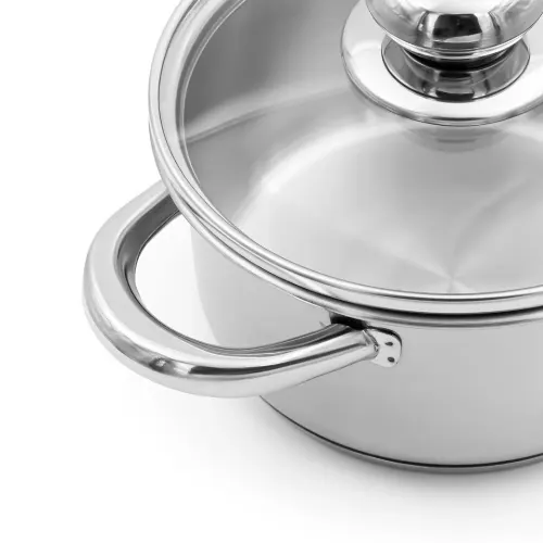 قیمت قابلمه پارس استیل سایز 20 کف سه لایه درب پیرکس