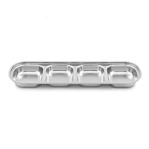 قیمت اردو خوری مستطیل چهار خانه مدل 4PC استیل