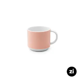 فنجان قهوه خوری چینی زرین Zi فرم اس 6 پاستل گلبهی