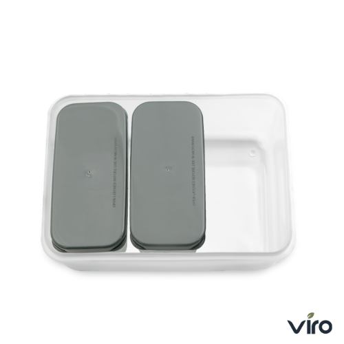 مشخصات ظرف فریزری 3 خانه مستطیل ویرو کد 203/3