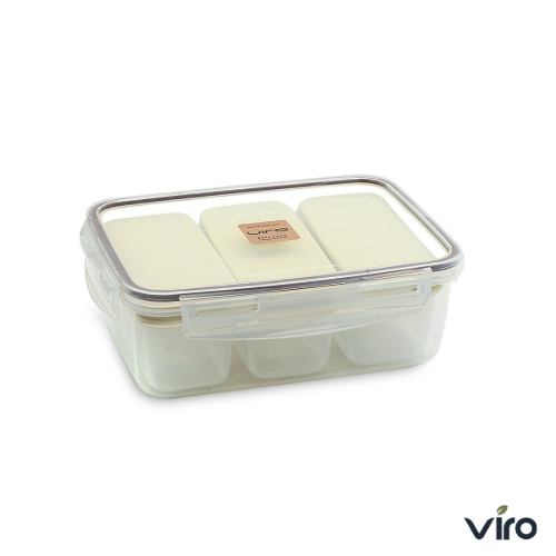 قیمت ظرف فریزری 3 خانه مستطیل ویرو کد 203/3