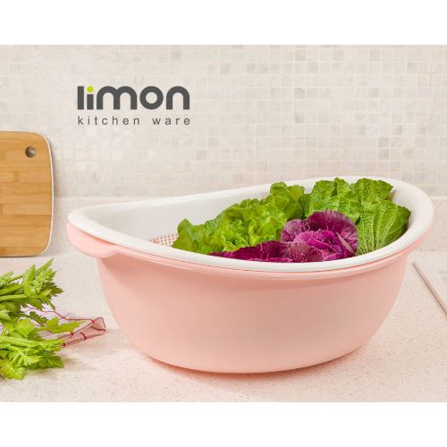 رنگبندی آبکش و لگن بیضی لیمون سایز 1 1991