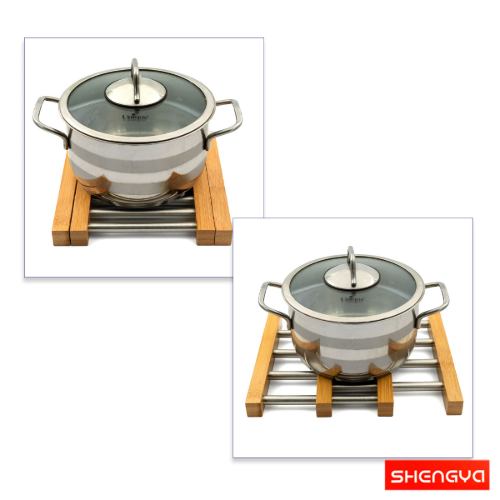 خرید زیر قابلمه B2866 دسته چوبی شنگیا
