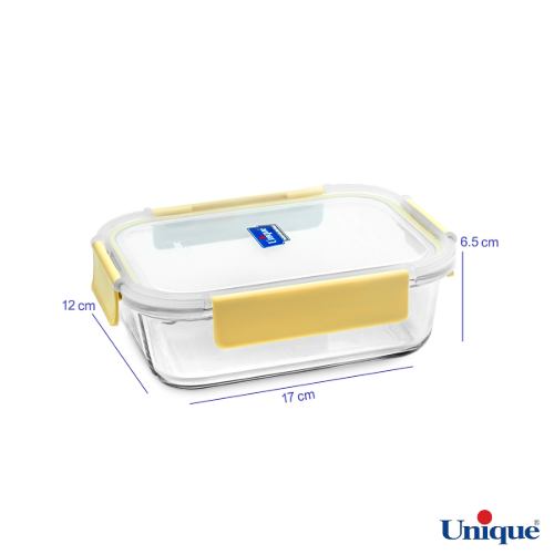 سایز های ظرف فریزری پیرکس 3 عددی یونیک UN-1410