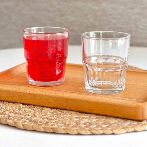 نیم لیوان شیشه ای لیمون شیاردار  6 عددی کد 2483