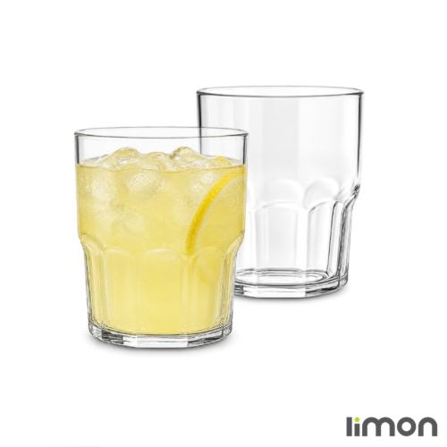 نیم لیوان شیشه ای لیمون شیاردار 200 سی سی 6 عددی کد 2483