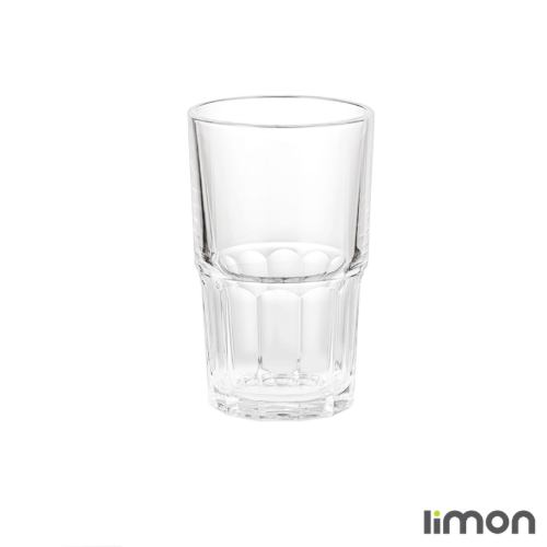 لیوان شیشه ای لیمون شیاردار 290 سی سی 6 عددی کد 2486